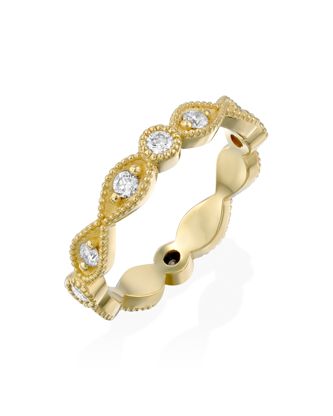 Large Isabelle Gold Diamonds Ring