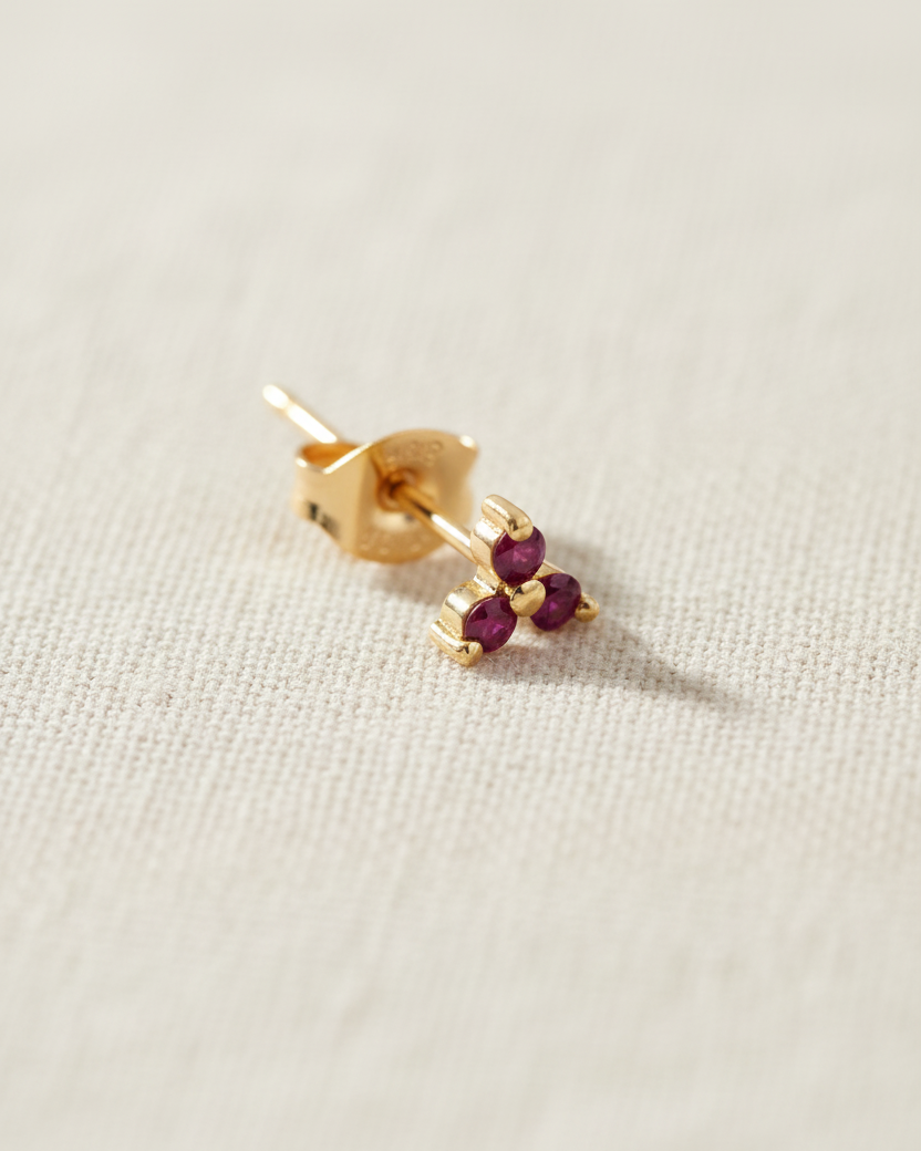 Mini Grace Earring With Ruby