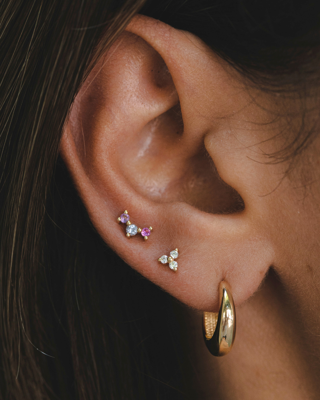 Frida purple rainbow Earring