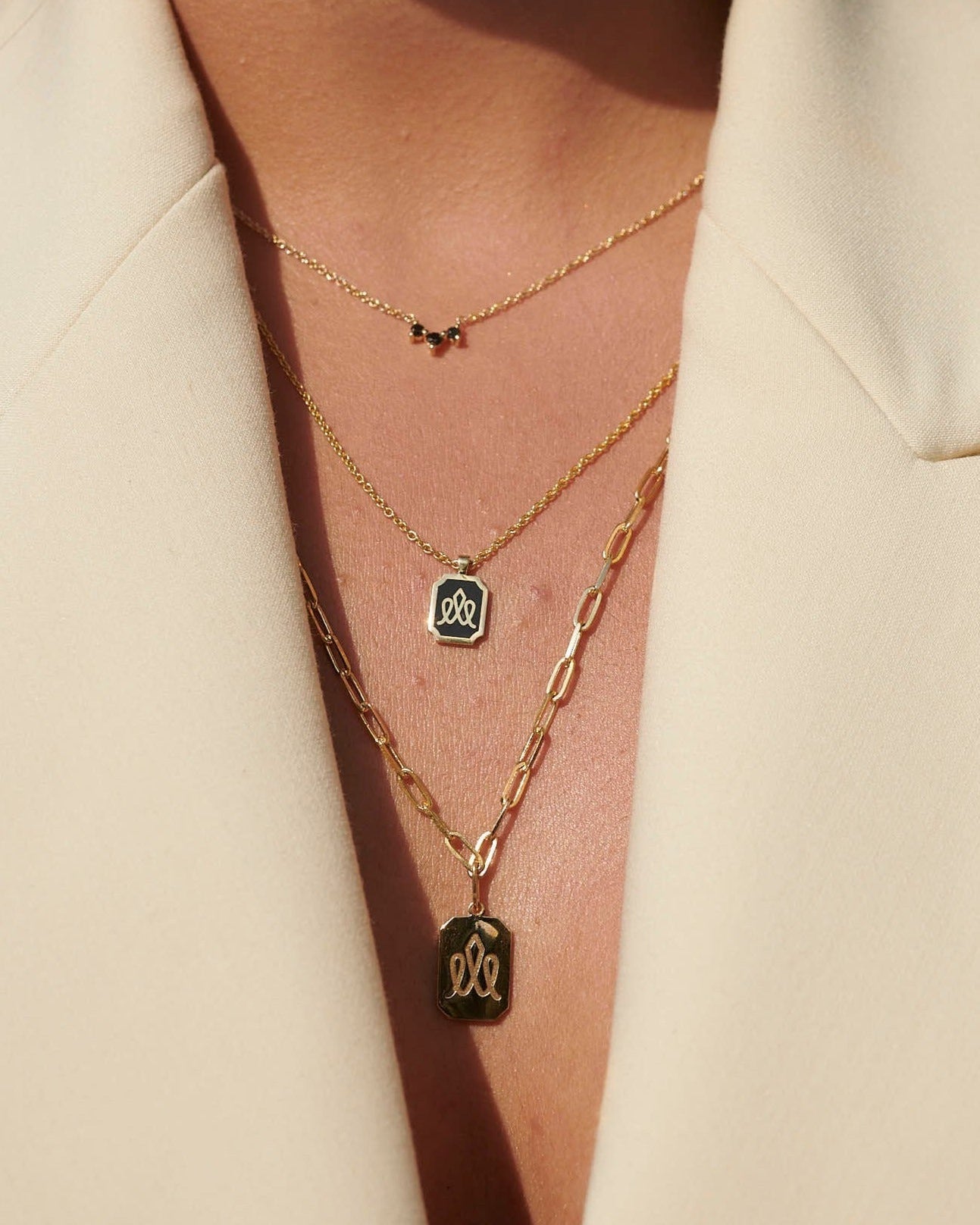 Enamel Crown Necklace