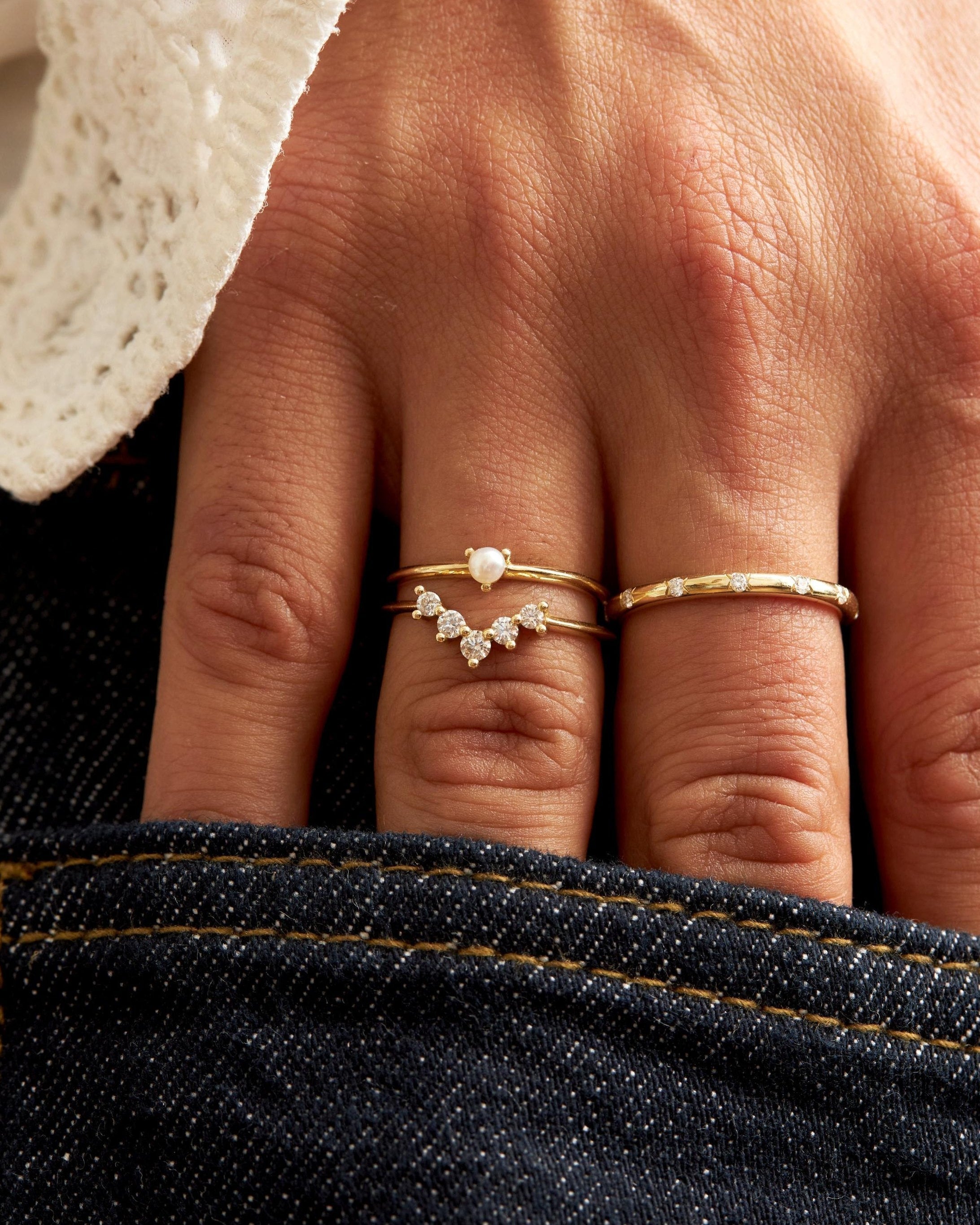 Kahlo Ring With Pearl