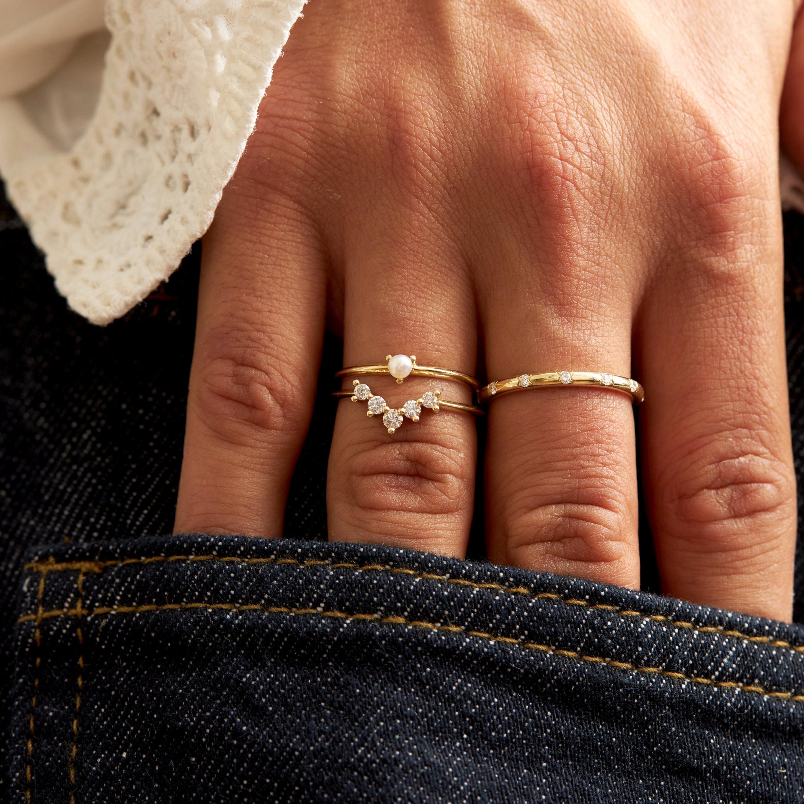 Kahlo Ring With Pearl