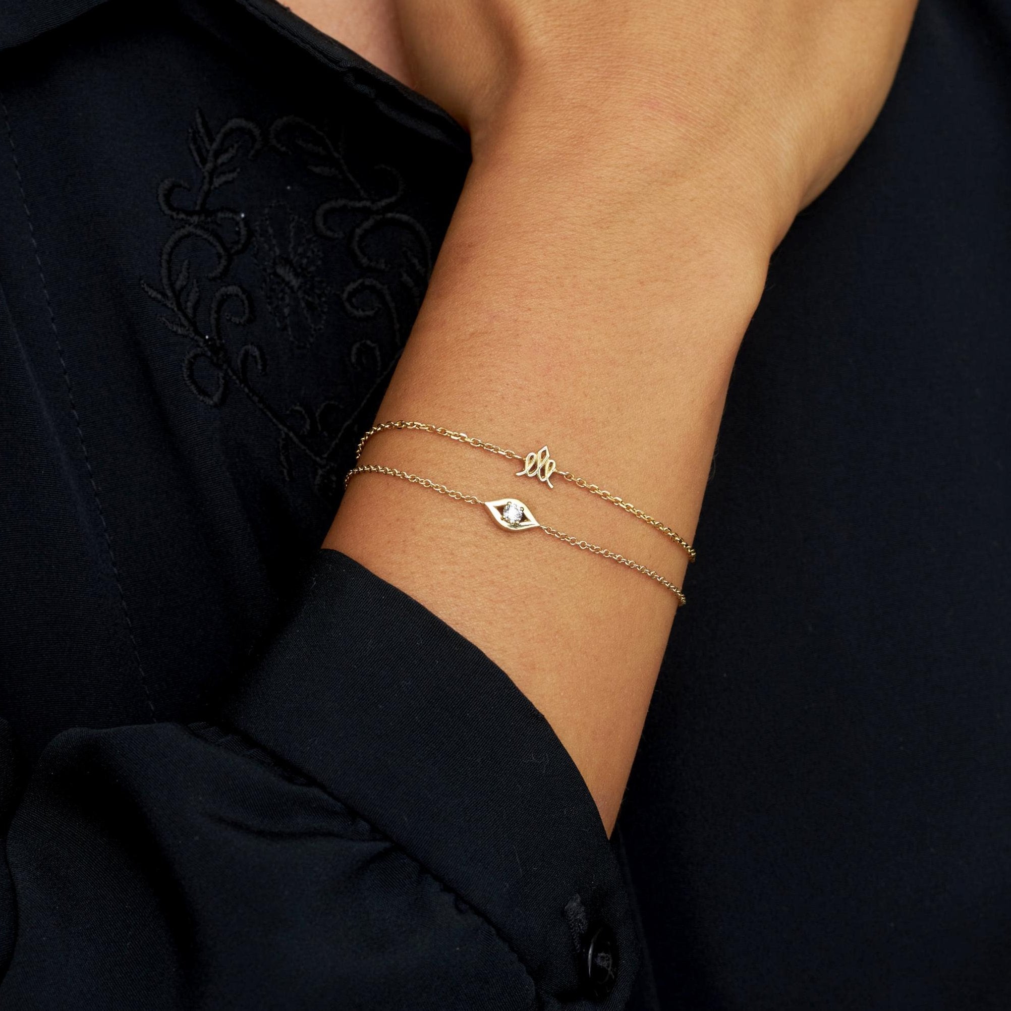 Evil Eye Gold Bracelet diamond