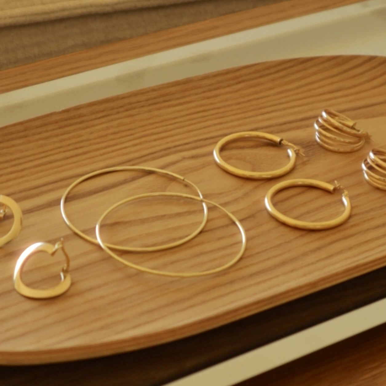 Erica gold hoop earring