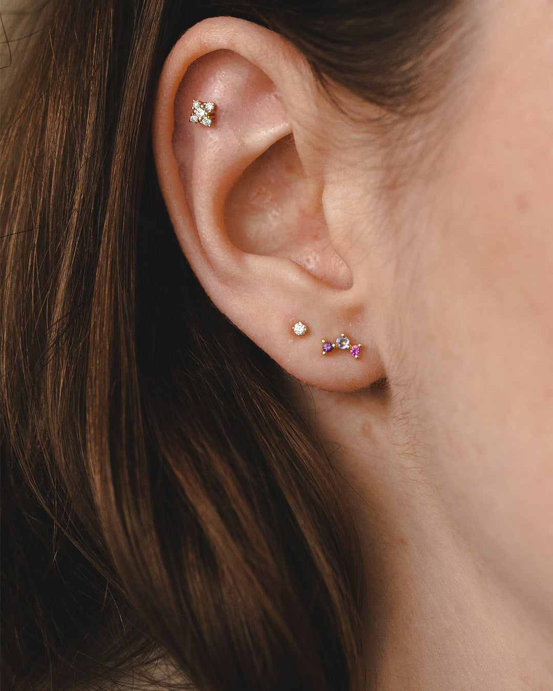 Frida purple rainbow Earring