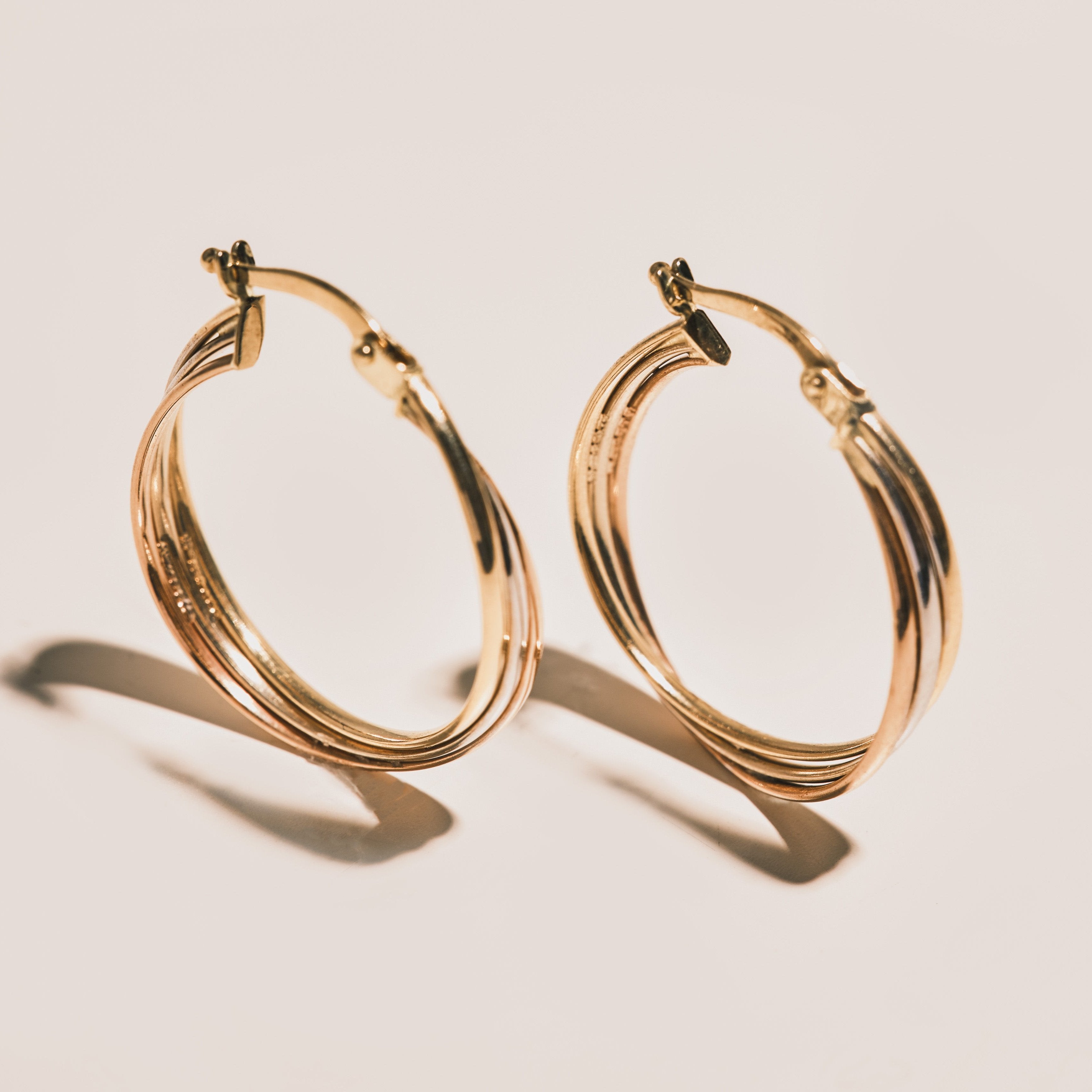 Moon gold hoop earring