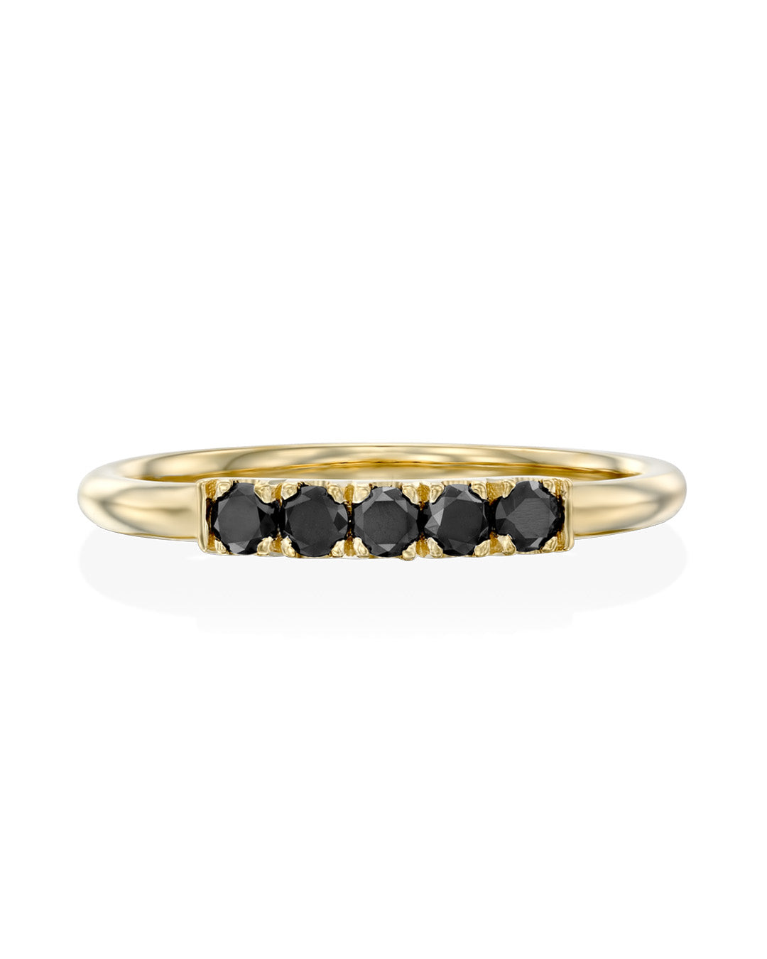 Candy Gold Ring Black Diamonds