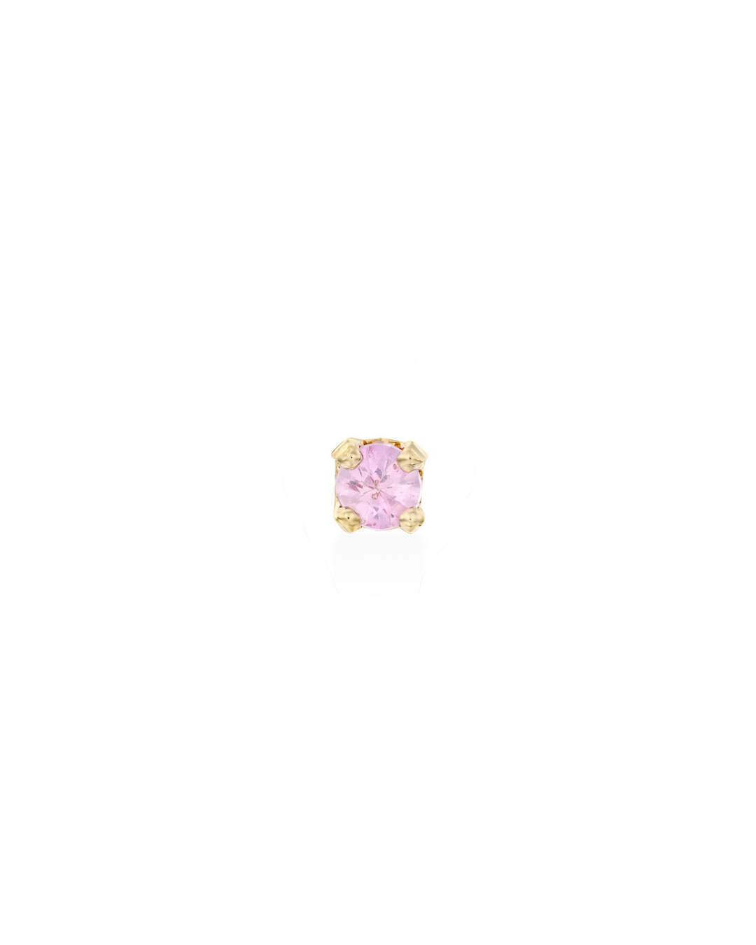 Martina Gold Earring 2mm pink Sapphire