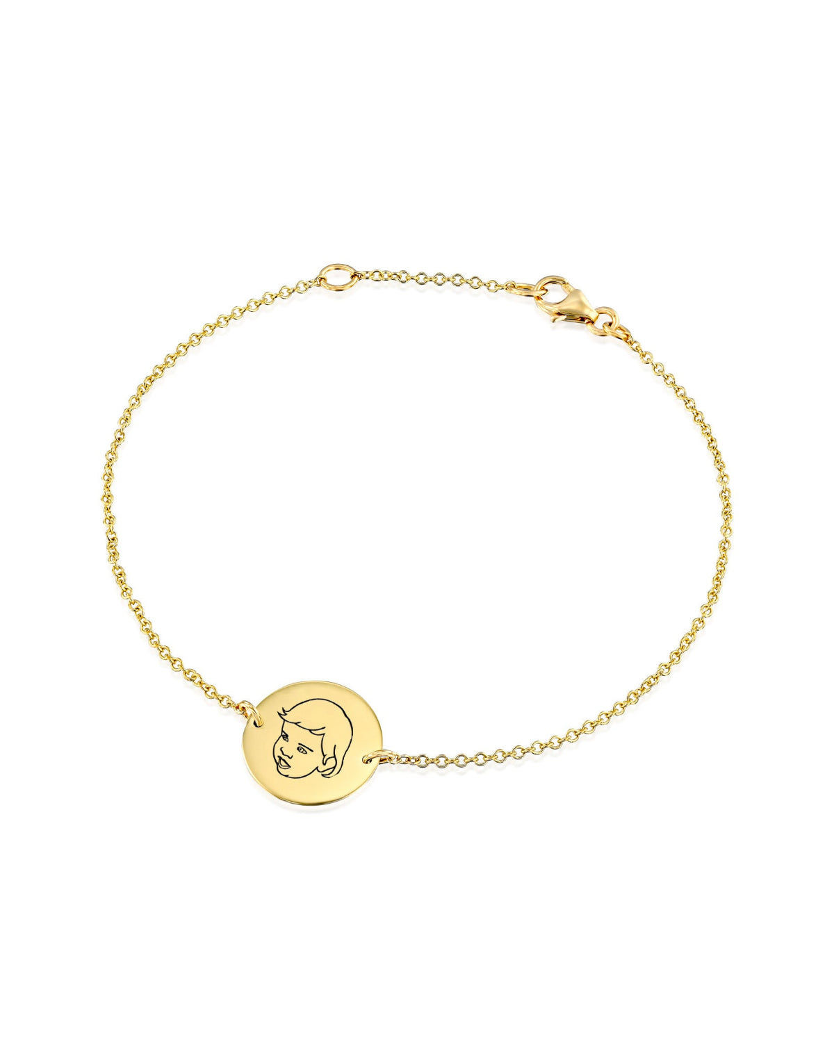 Chiara Gold Bracelet Engraving