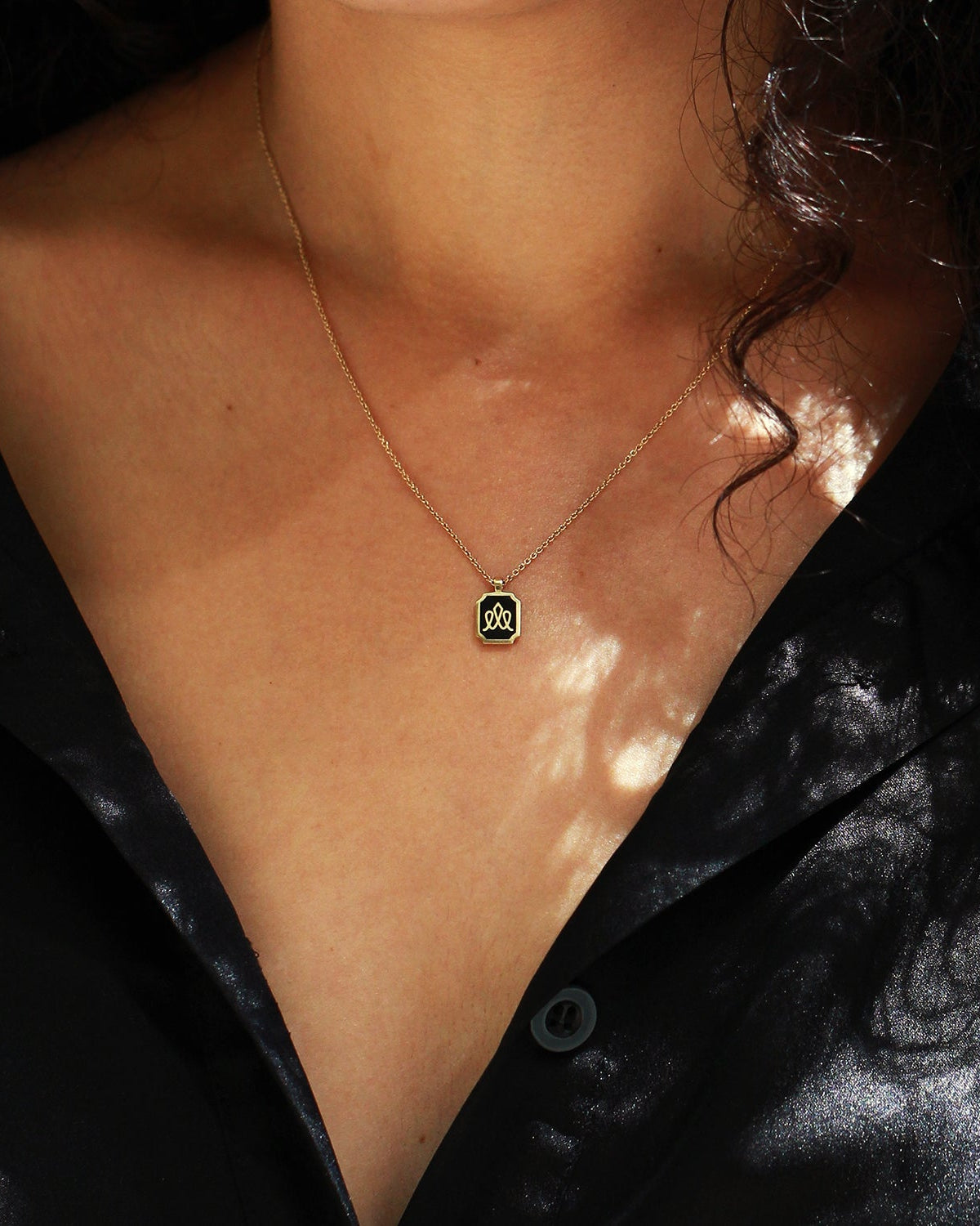 Enamel Crown Necklace