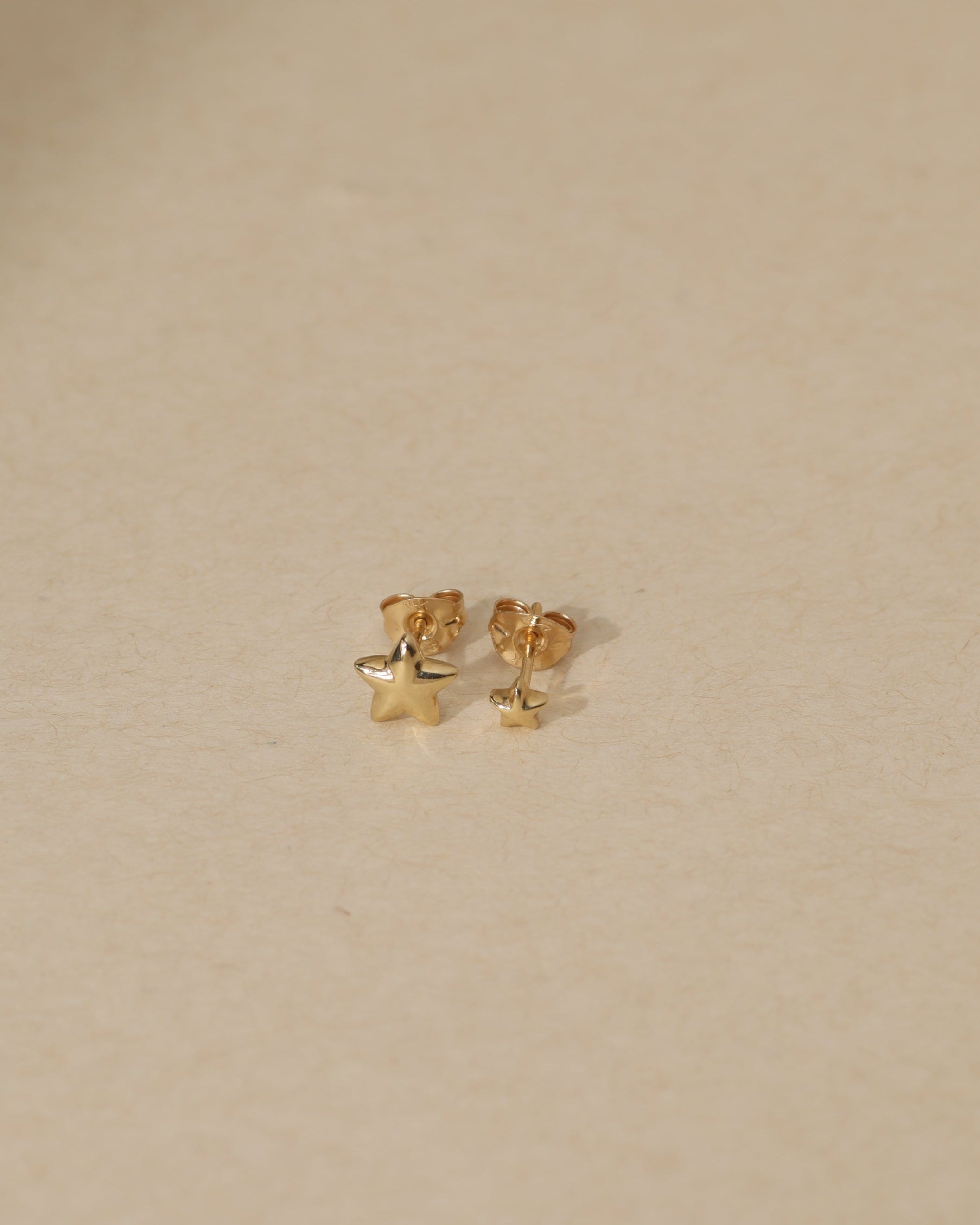 Gold Large 3D Star Earring
