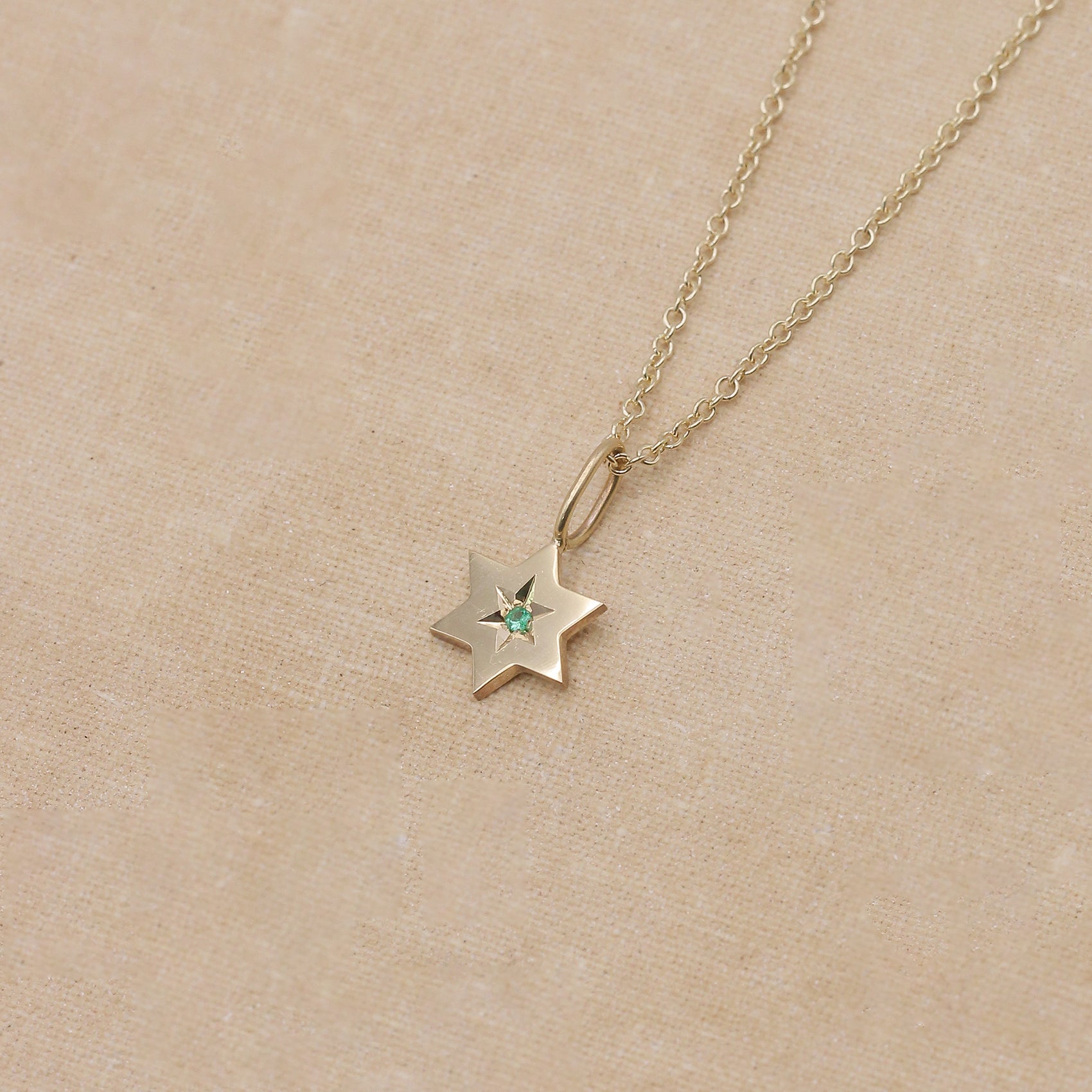 The Gaza envelope Shield Star Of David Gold Necklace