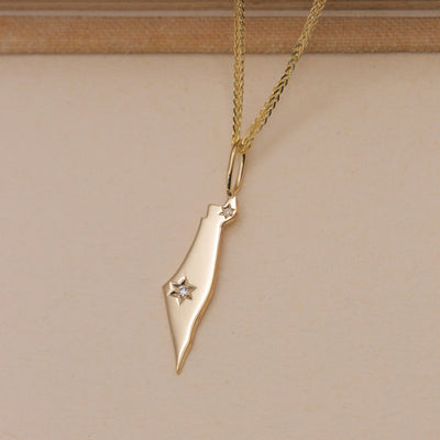 Israel Gold Necklace With Diamonds
