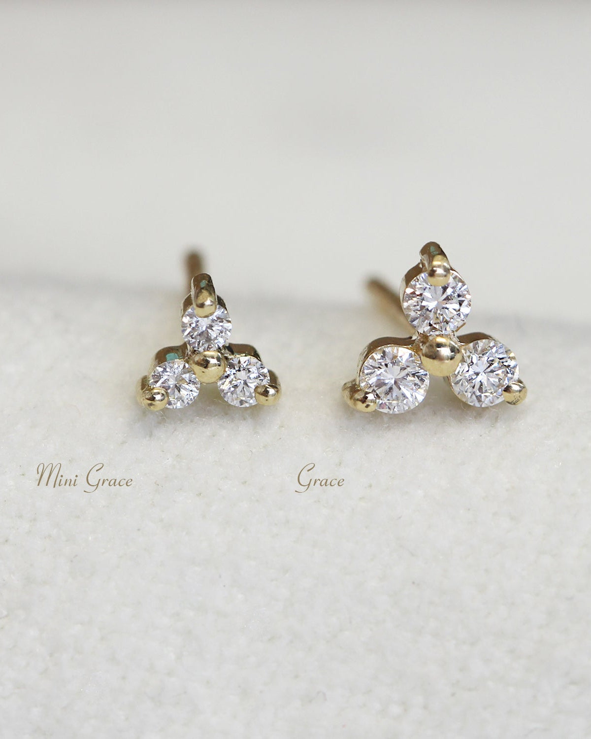 Mini Grace Earring With White Diamonds