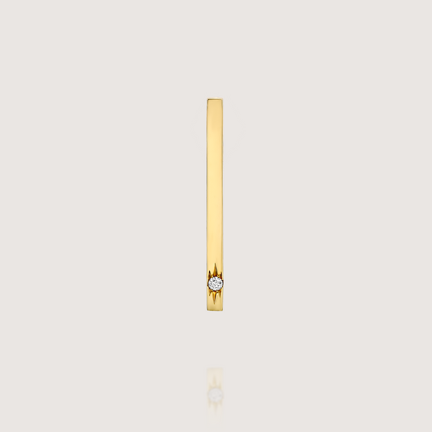 Long Bar Earring Star Setting