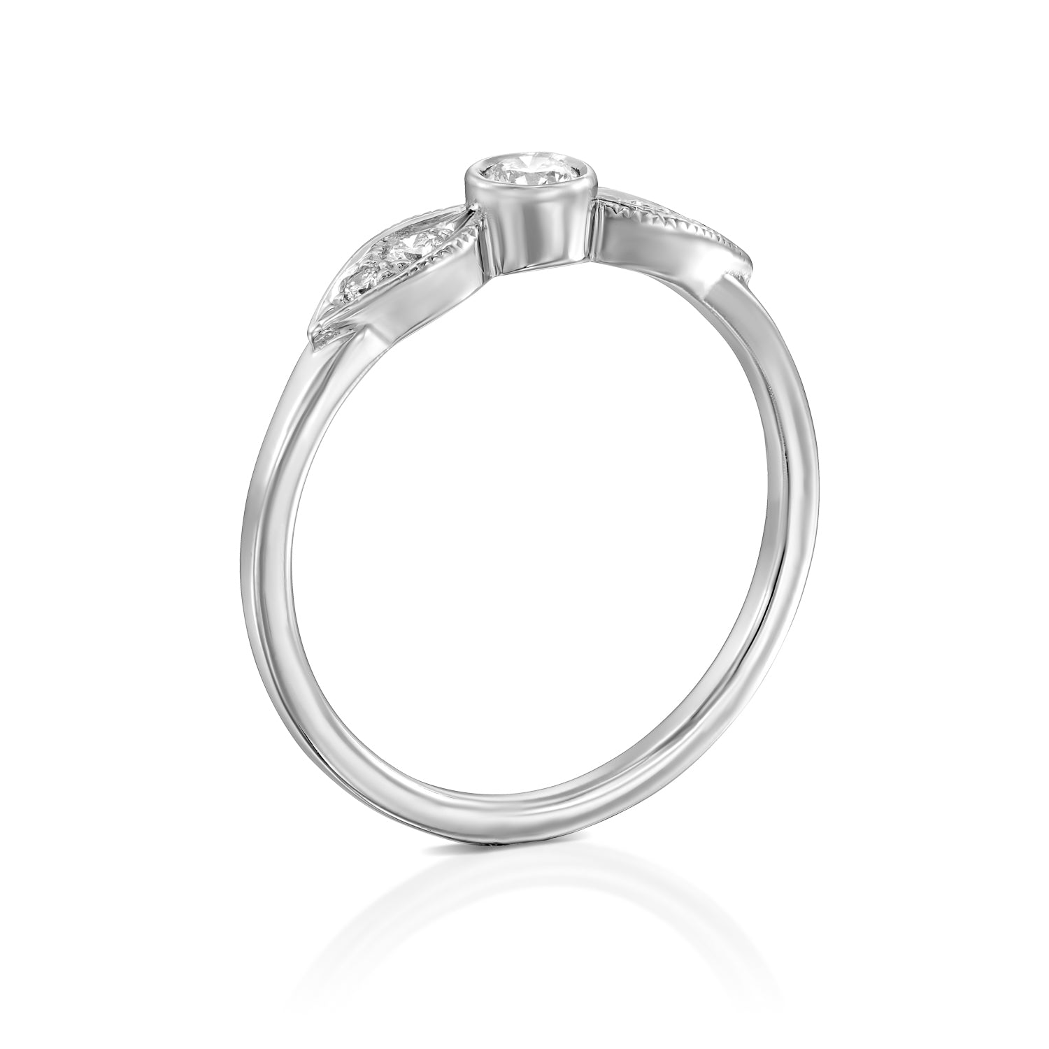Heleni Gold Ring White 3mm Diamond