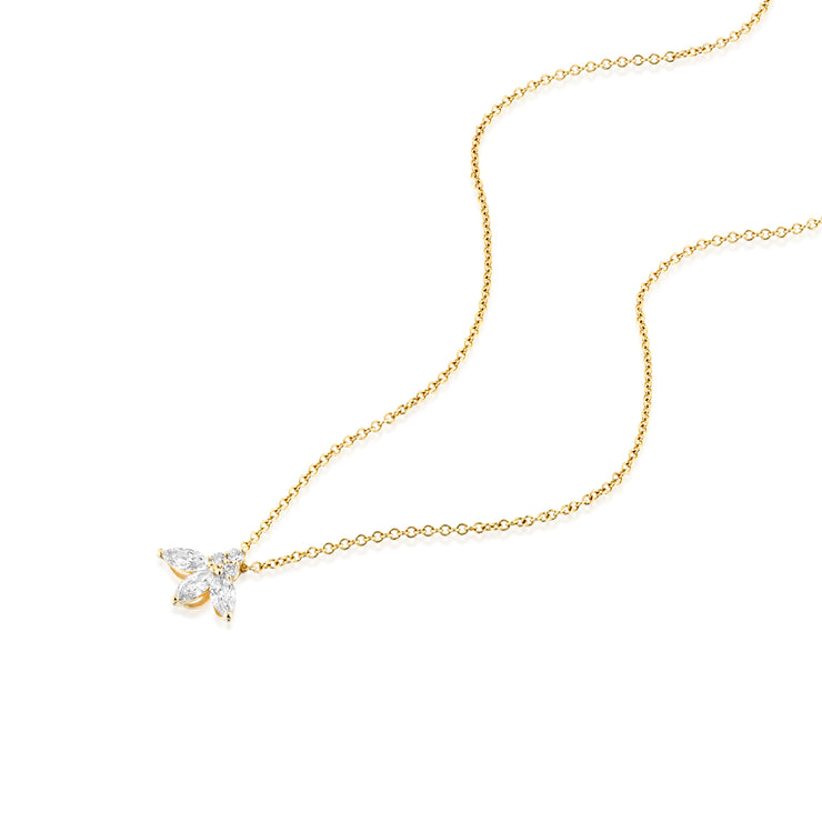 Jeanne Poisson Necklace White Diamonds