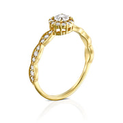 Elizabeth Gold Ring White Diamonds