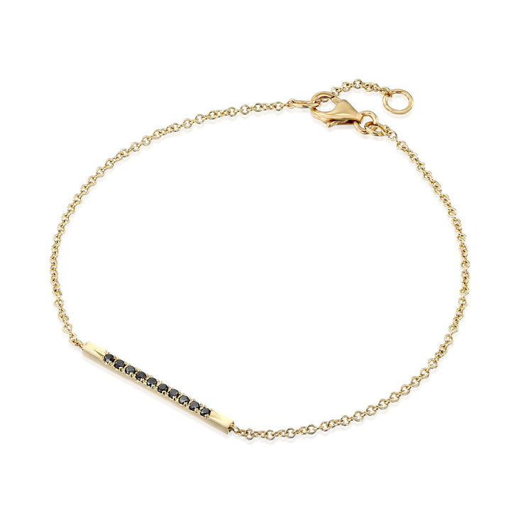 Andrea Gold Bracelet Set With Black Diamonds