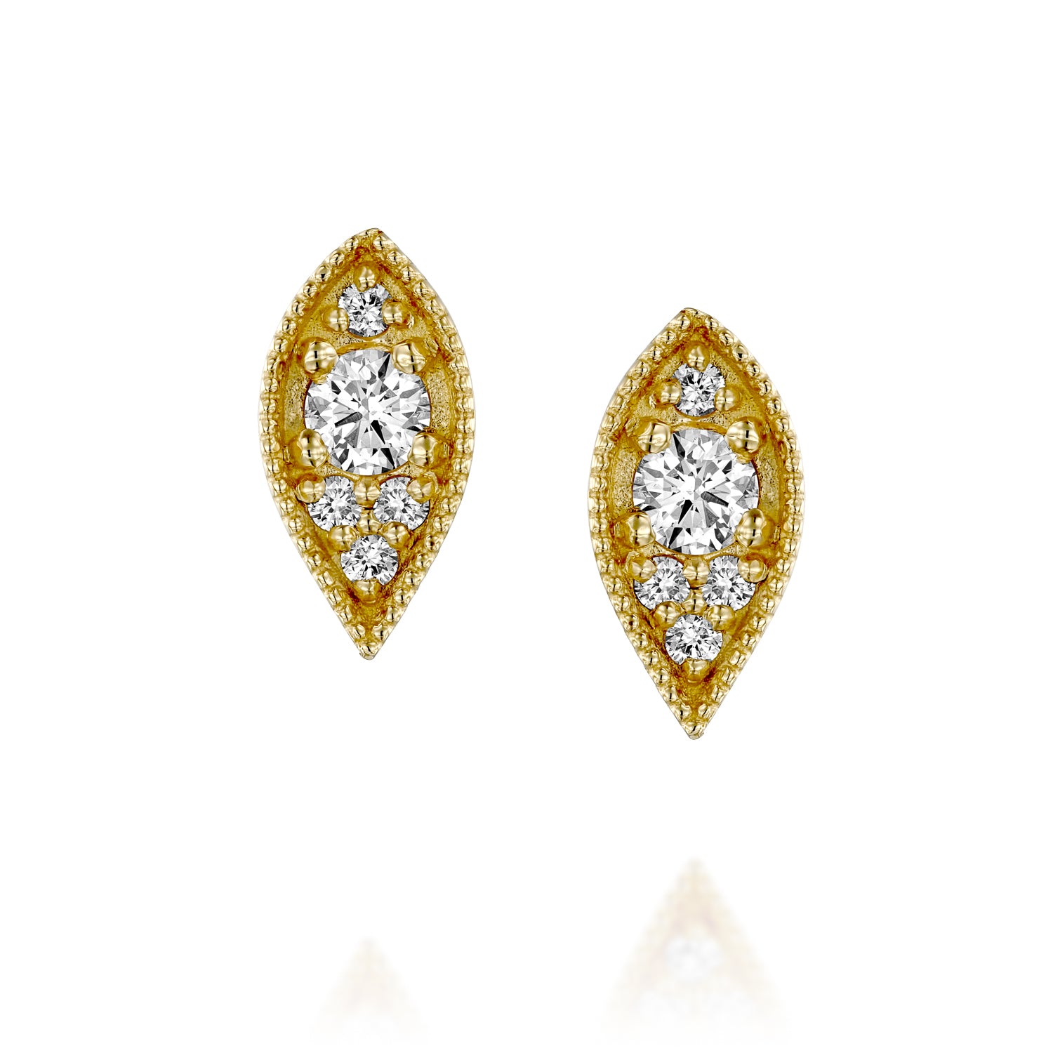 Jane Gold Earring White diamonds