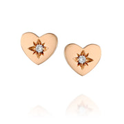 Sofia Heart Earring with Diamond