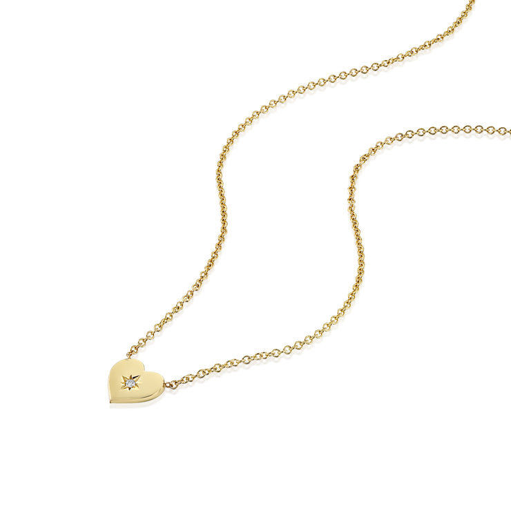 Heart Necklace White Diamond