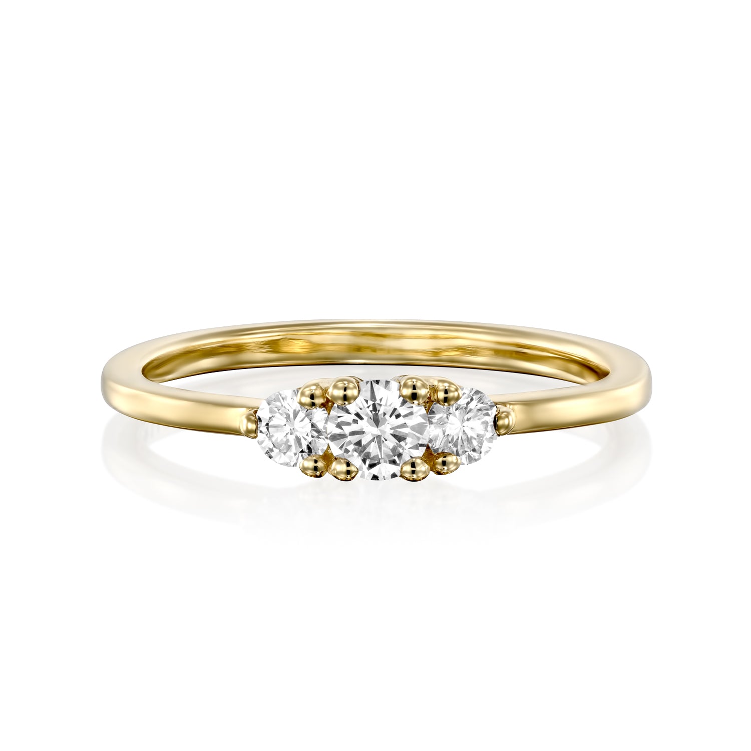Audrey Gold Ring 3.5 mm White Diamond