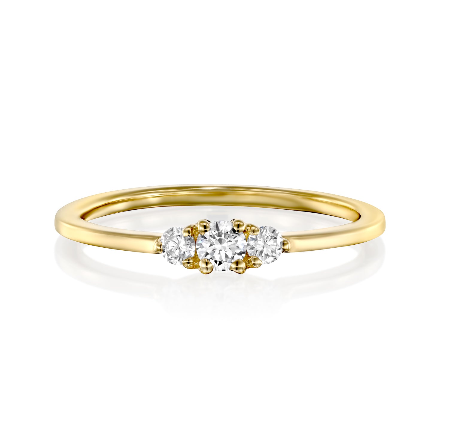 Audrey Gold Ring 3mm Diamond
