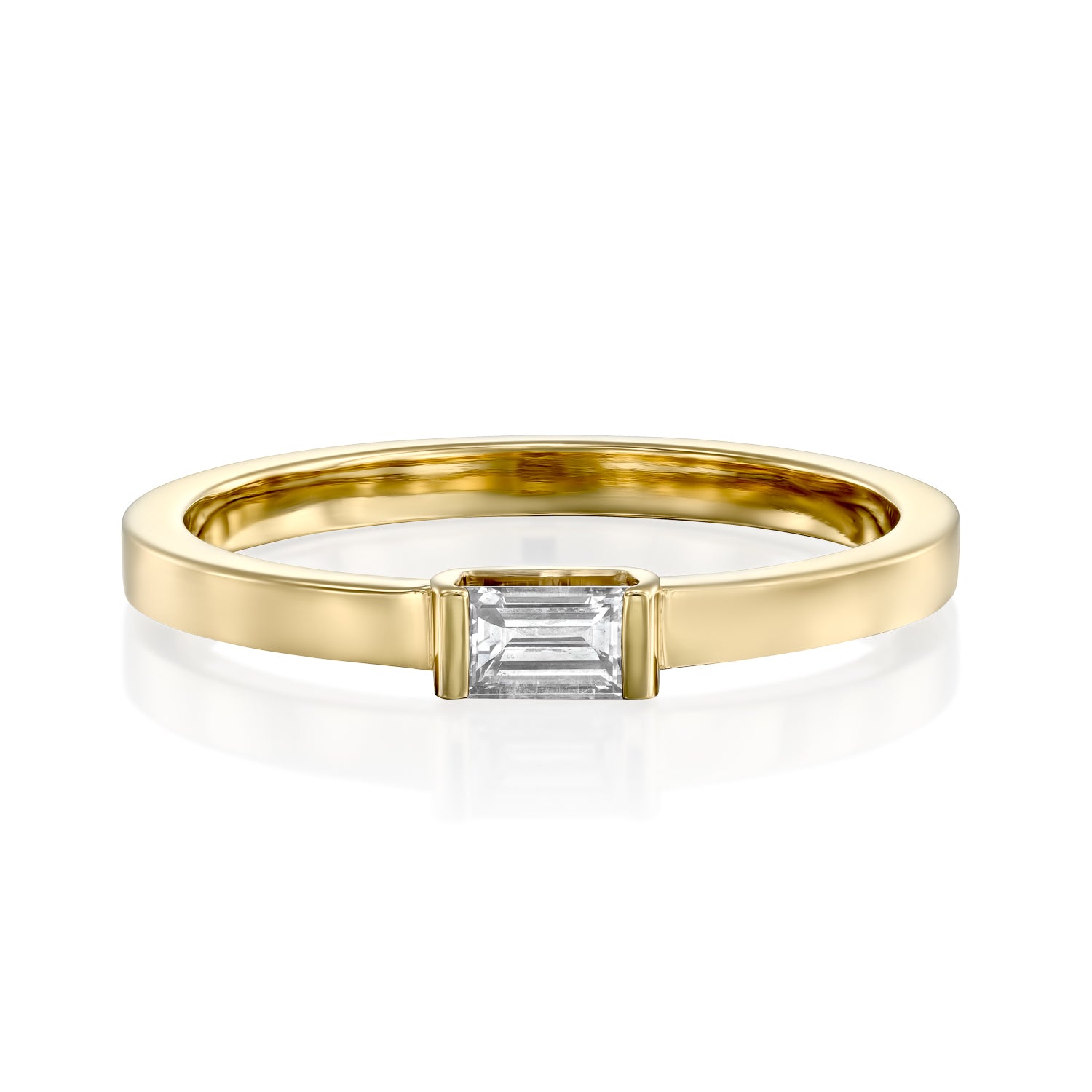 Baguette Gold Ring Diamond