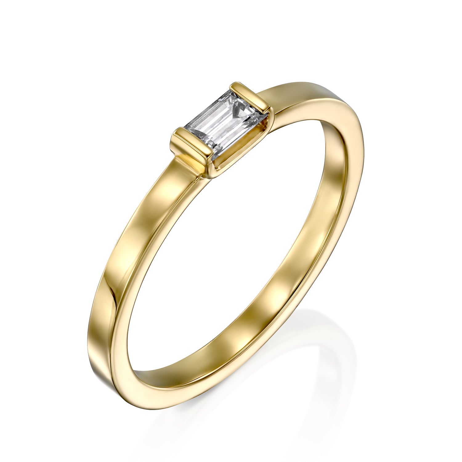 Baguette Gold Ring Diamond