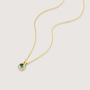 Necklace 03 - Emerald & White Diamonds