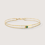 Bracelet 08 - Emerald & White Diamonds