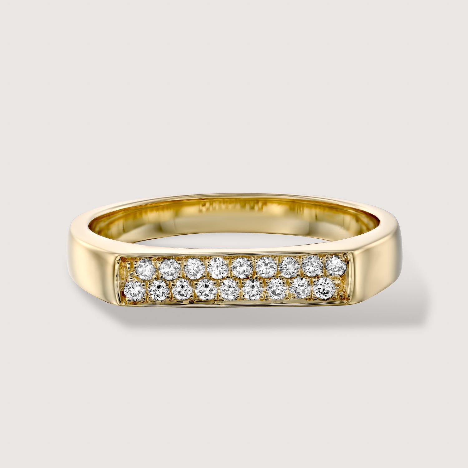 Charlotte Yellow Gold Ring White Diamonds
