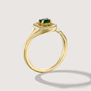 Ring 05 - Emerald & White Diamonds
