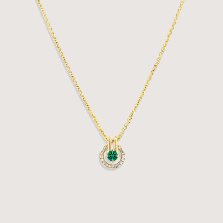 Necklace 03 - Emerald & White Diamonds