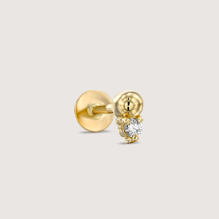 Marie Piercing Earring With White Diamond