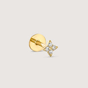 Mini Venus Piercing Gold Earring White Diamonds