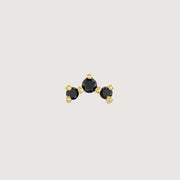 Frida Piercing Earring With Black Diamonds