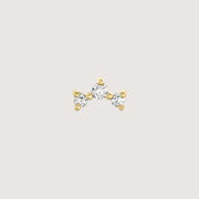 Frida Piercing Earring With White Diamonds