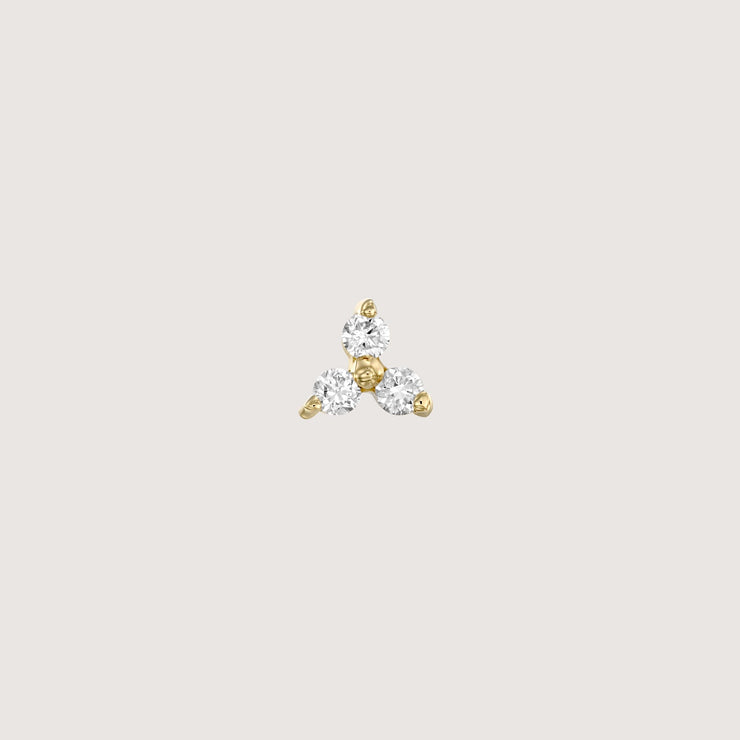 Mini Grace Piercing Earring With White Diamonds
