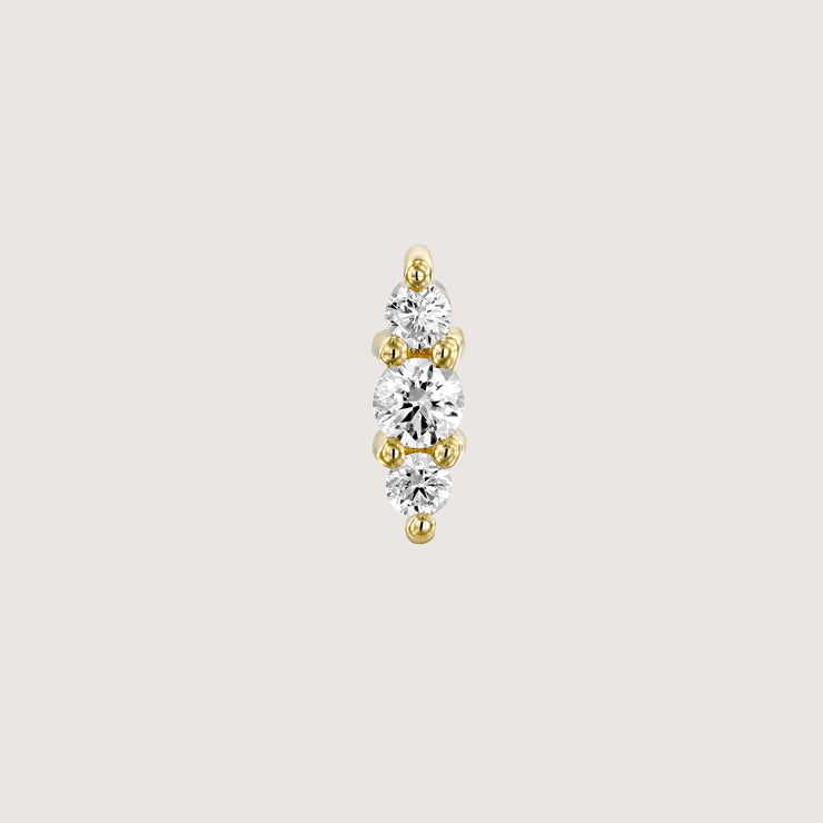 Audrey Piercing Earring With White Diamonds