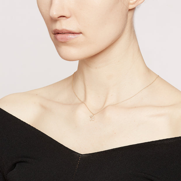 Gold Hebrew Letter necklace
