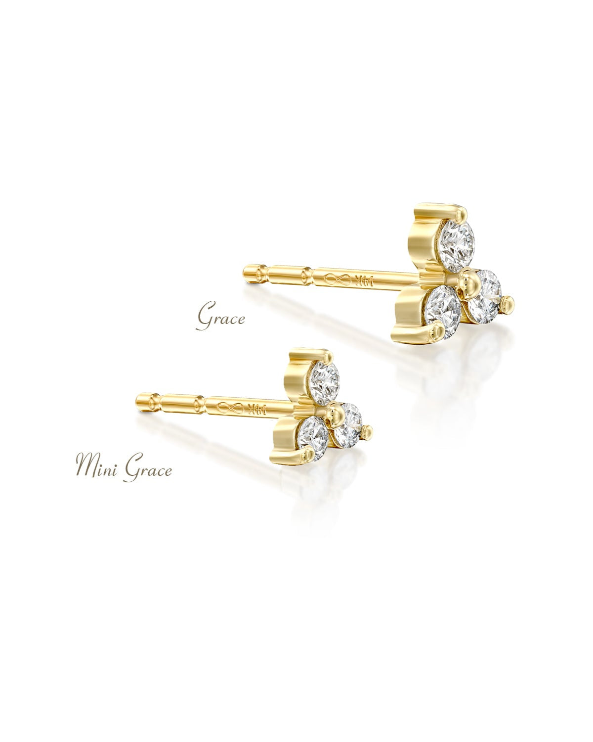 Mini Grace Earring With White Diamonds