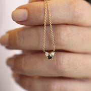 Tatiana Gold Necklace Black & White Diamonds
