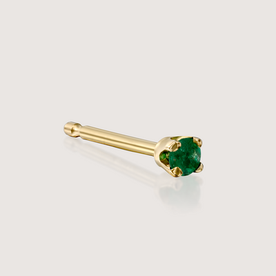 Martina Gold Earring 2mm Emerald