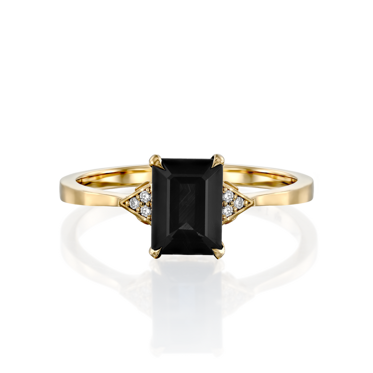 Meghan Ring With Black Diamond