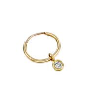 Alex Hoop Gold Earring with White Diamond
