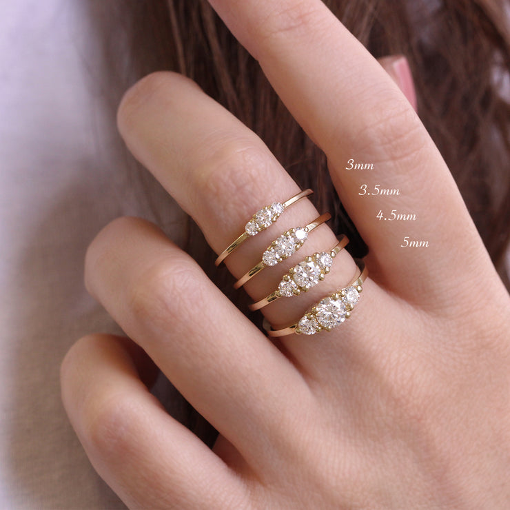 Audrey Gold Ring 4.5mm Diamond