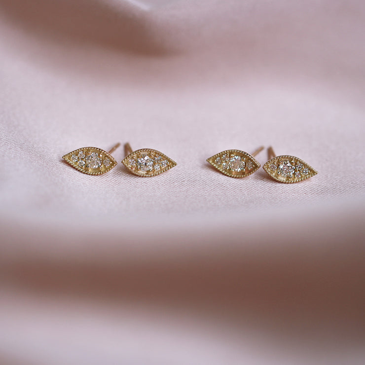 Jane Gold Earring White diamonds