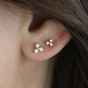 Mini Grace Earring With White Diamonds